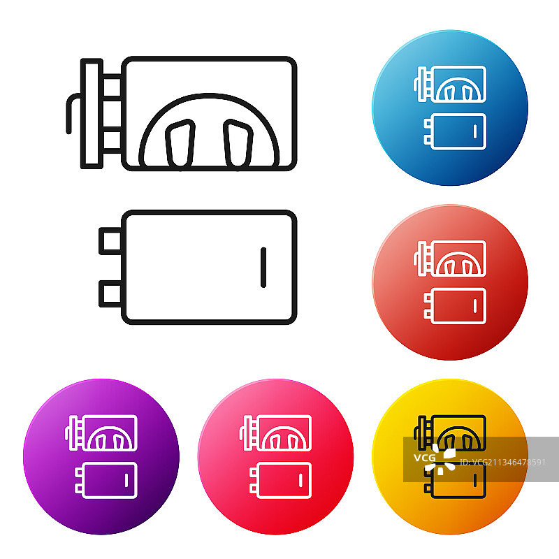 白色背景上的黑色线条火葬场图标图片素材