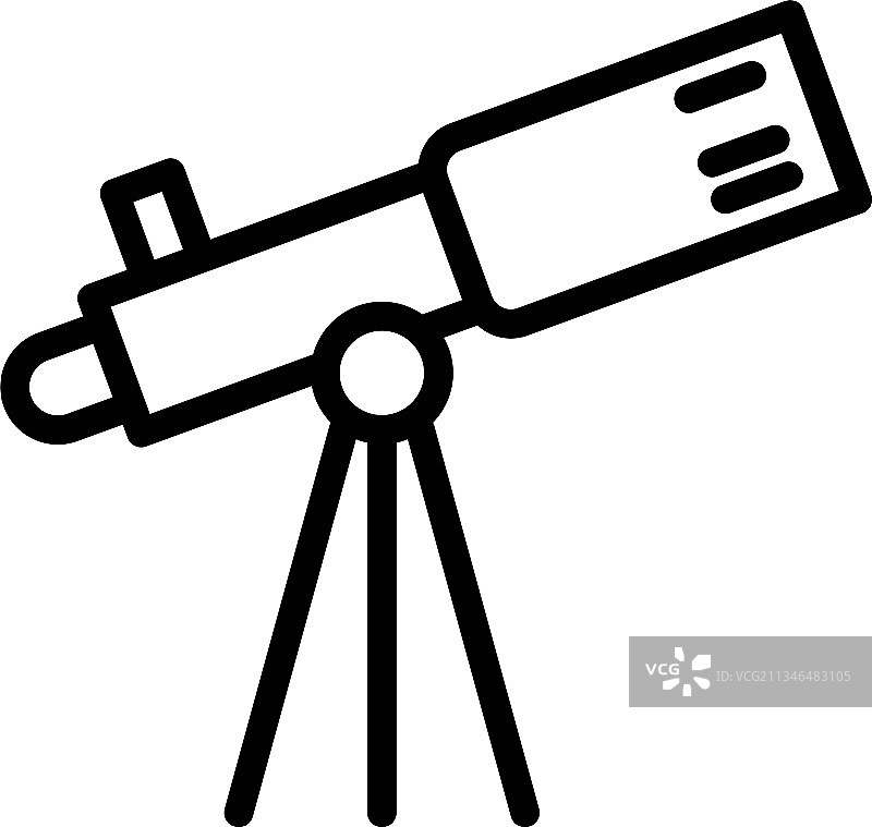 太空望远镜图标轮廓样式图片素材