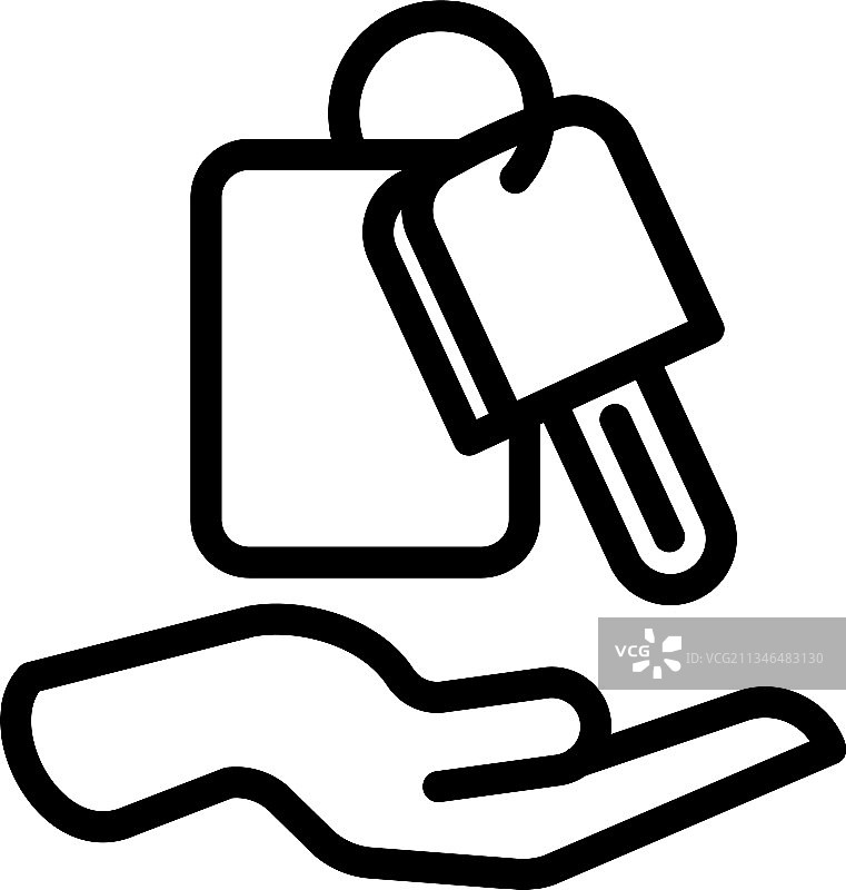 汽车智能钥匙轮廓图标图片素材