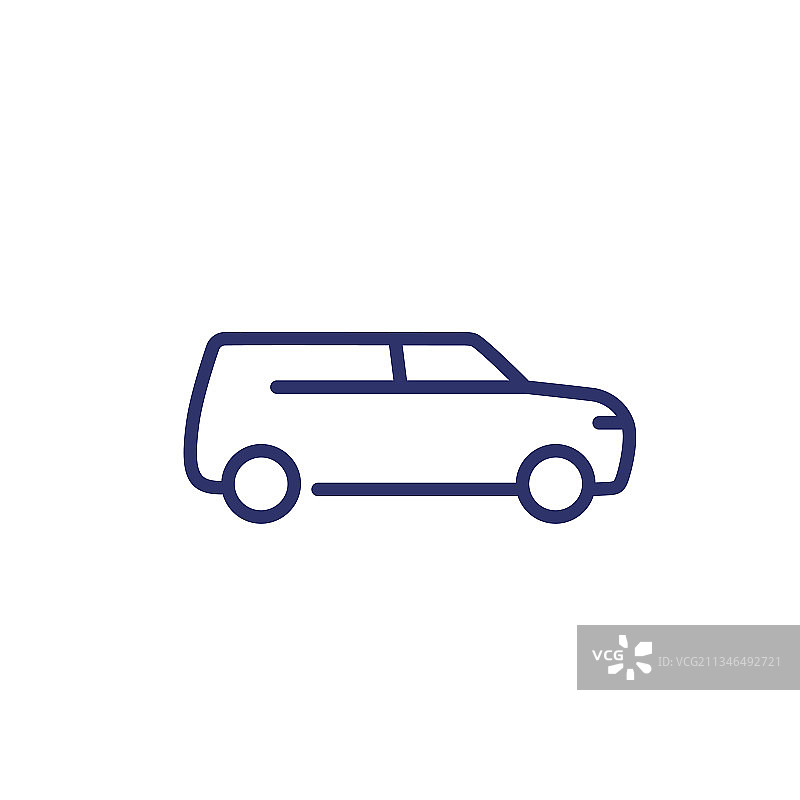 白色背景上的通用汽车线条图标图片素材