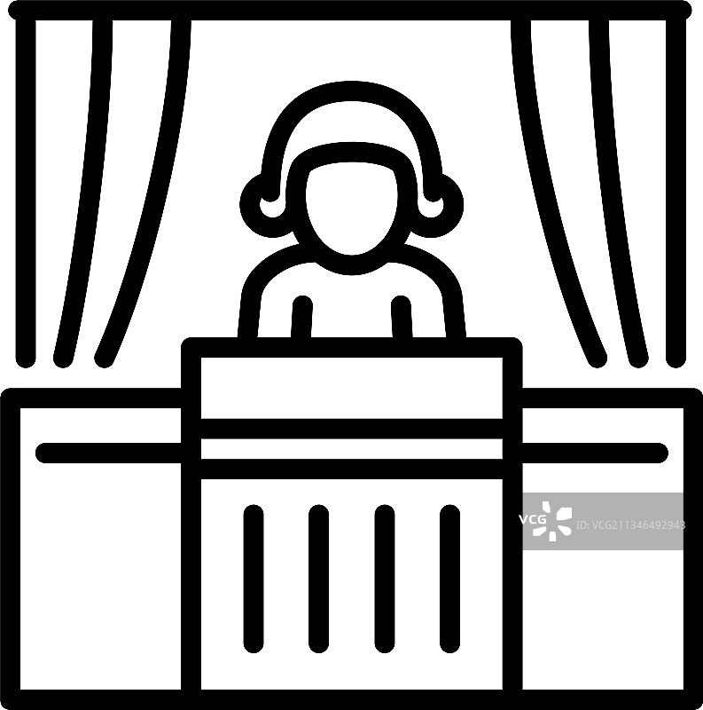 法院法官图标轮廓样式图片素材