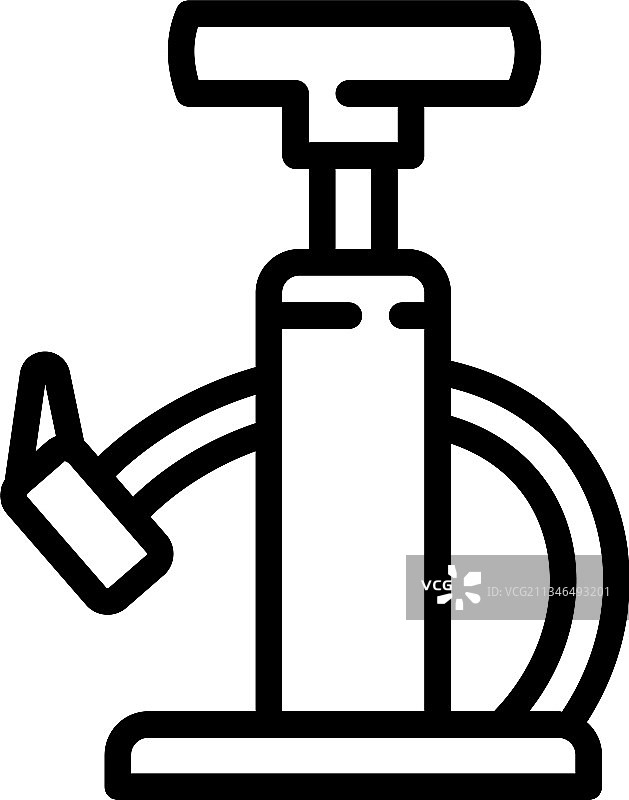 自行车气泵轮廓图标图片素材