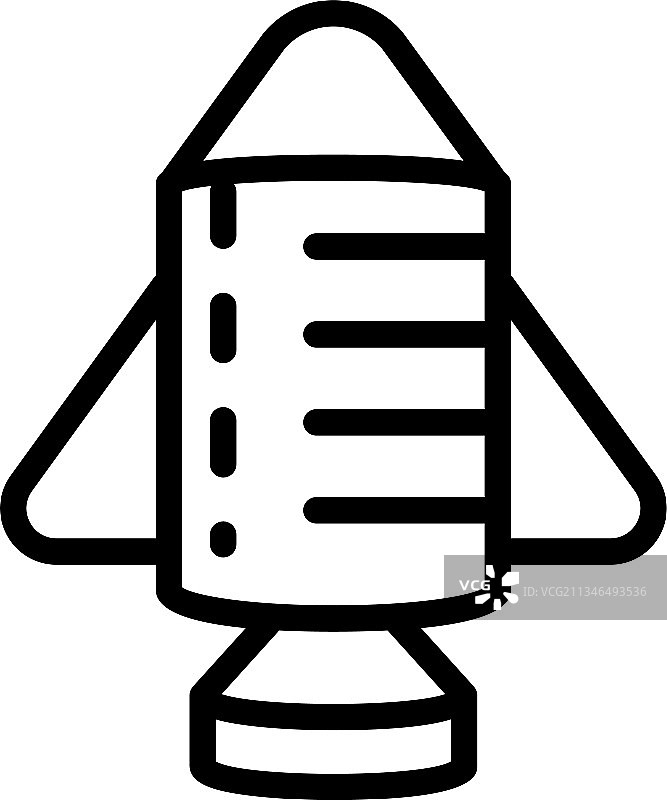 宇宙飞船图标轮廓样式图片素材