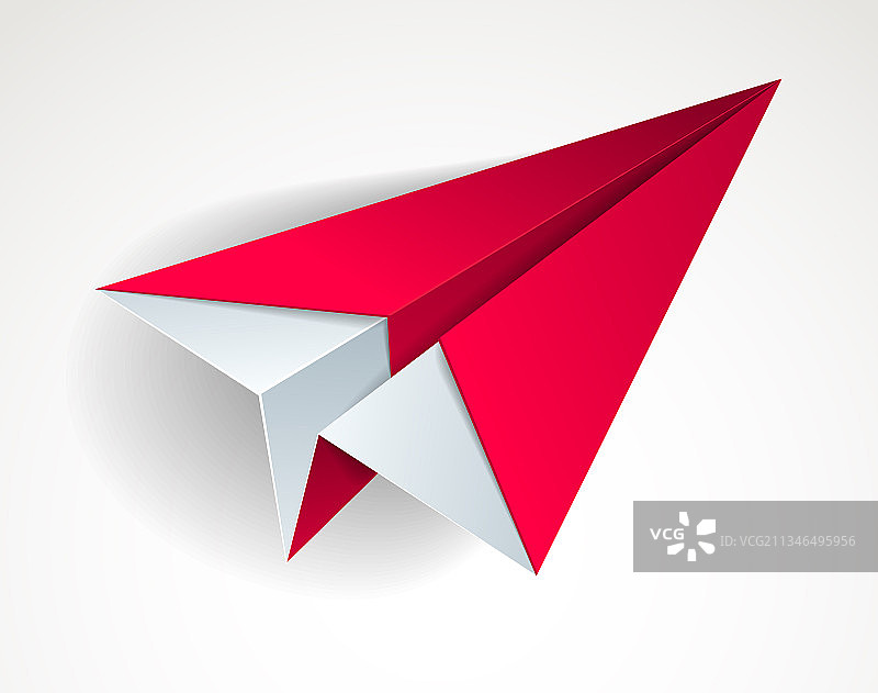 折纸玩具飞机3D模型图片素材