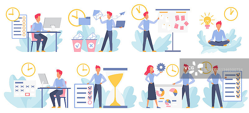 时间管理：商务人士的工作图片素材