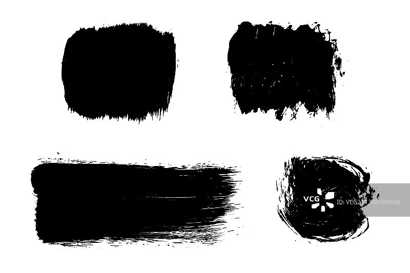 白色背景上的黑色笔触素材图片素材