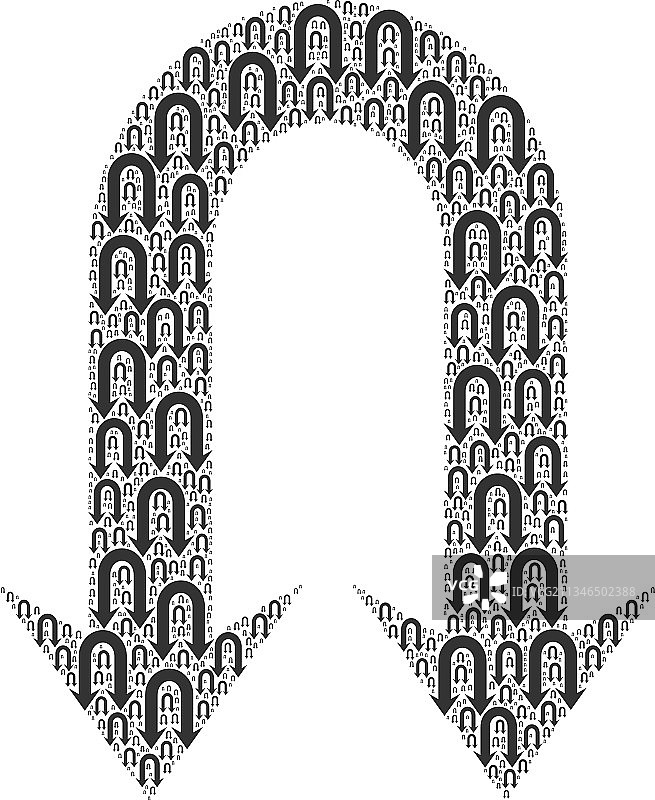 双向箭头递归拼贴图片素材