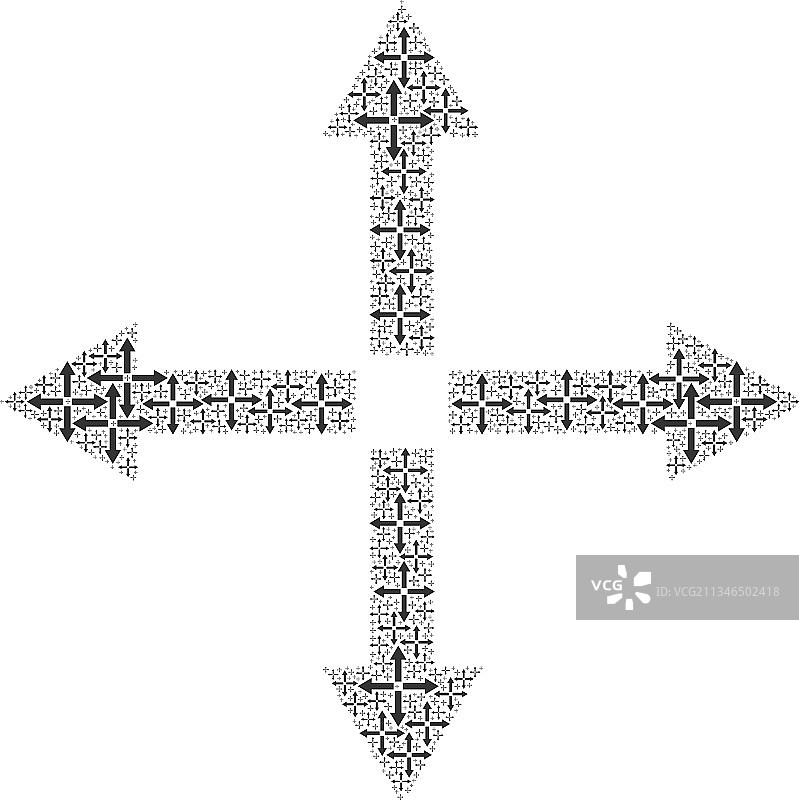 扩展箭头递归构成图片素材