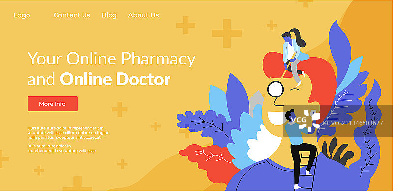 在线药房和医生咨询网站图片素材
