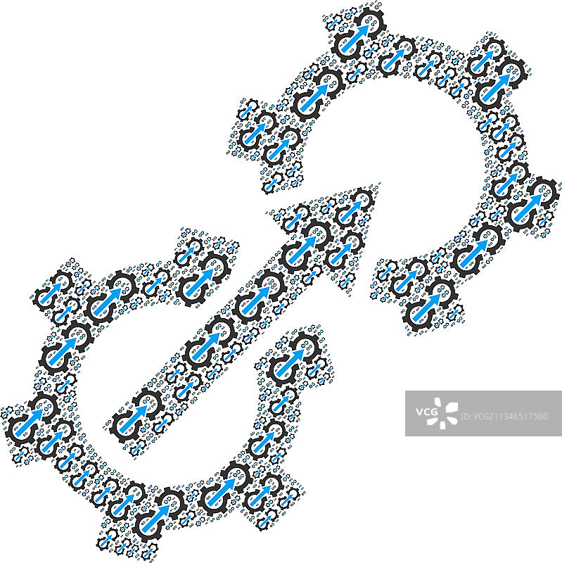 齿轮整合递归拼贴元素图片素材