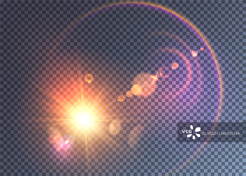 具有彩色光环的梦幻空间闪光效果图片素材