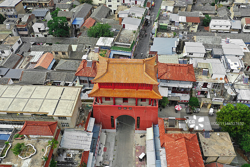 城中鼓楼换新颜+安徽省亳州市蒙城县钟鼓楼图片素材