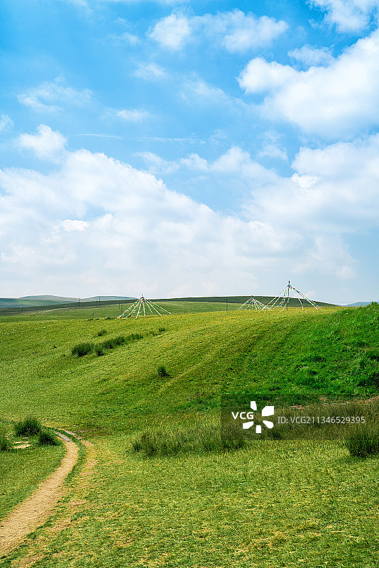 中国青海省金银滩草原的夏天图片素材