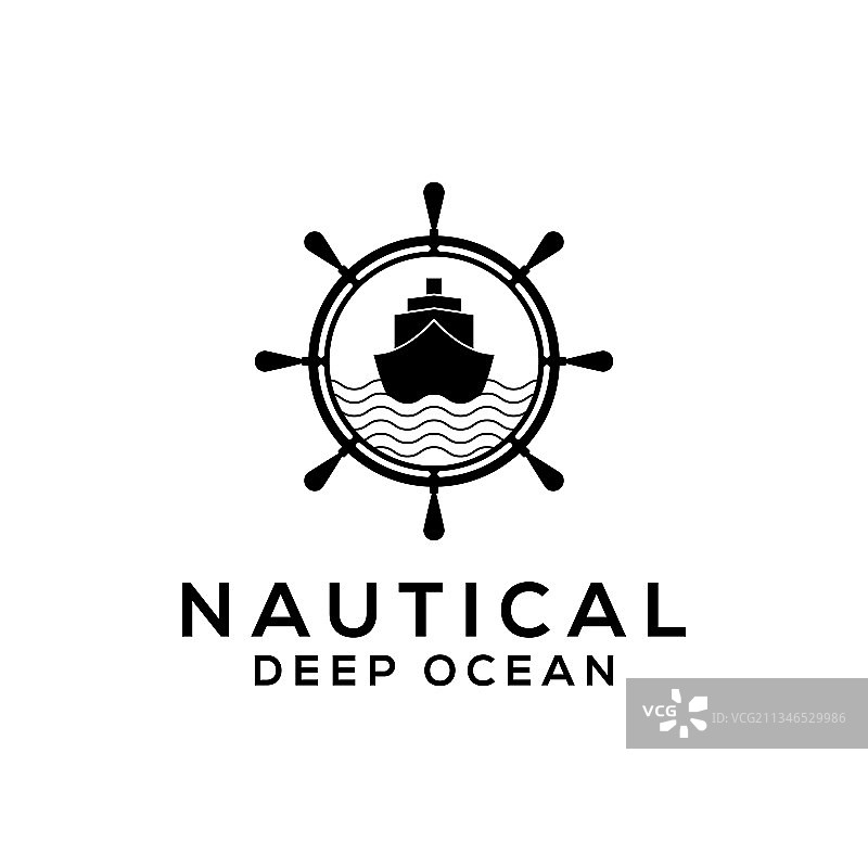 船舶logo航海图标设计图片素材