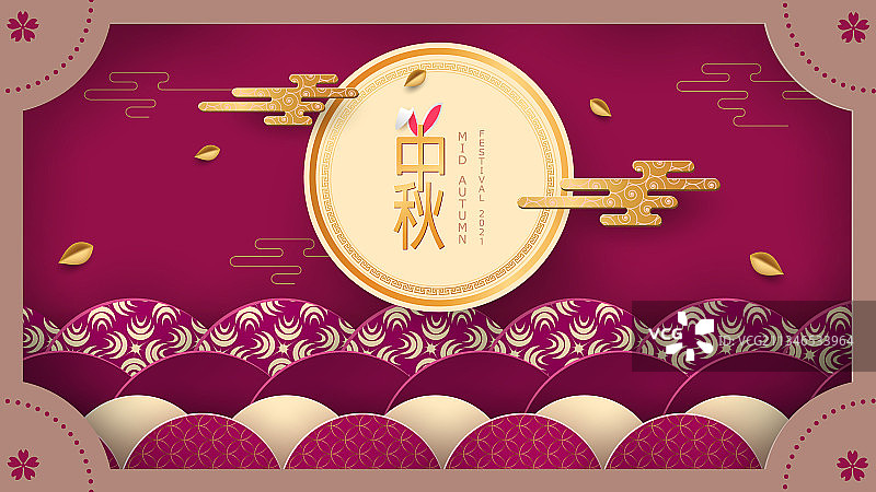 具有传统风格的抽象卡片banner设计图片素材