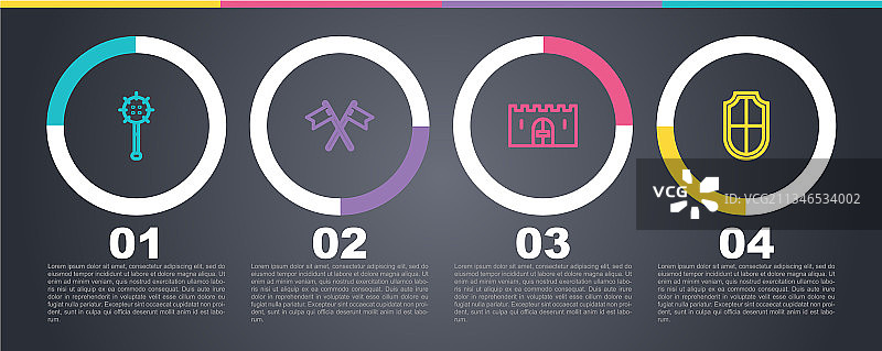 中世纪锁链锤球和十字线条图片素材