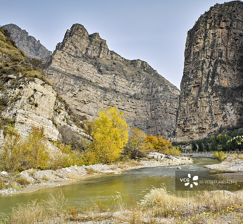 20181020中国 河北省 张家口市 阳原县 桑干河大峡谷图片素材