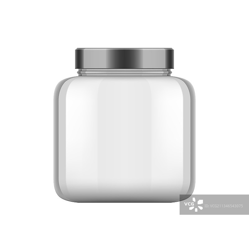 3D透明黑色盖子玻璃罐图片素材