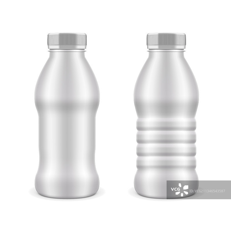 带盖的3D白色光面酸奶瓶图片素材