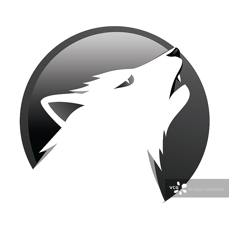 月下狼嚎图片素材