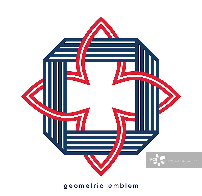 抽象几何花卉符号图片素材