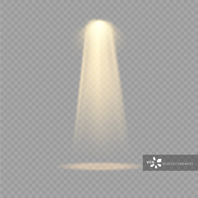 设置黄色聚光灯投射灯效果图片素材