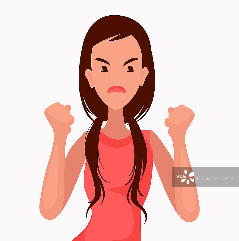 愤怒不满的女人图片素材