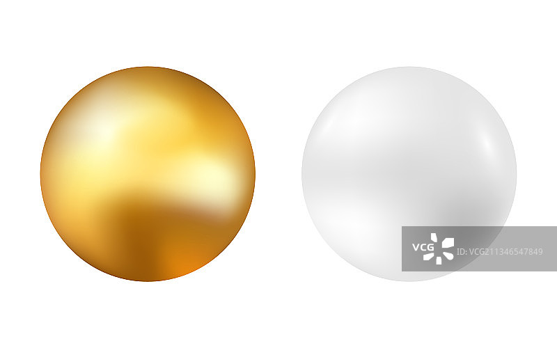 金色和银色球体图片素材