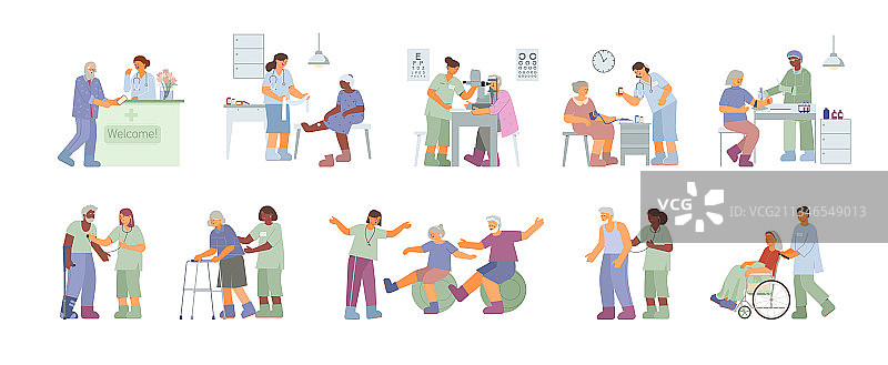 老年人护理场景图片素材