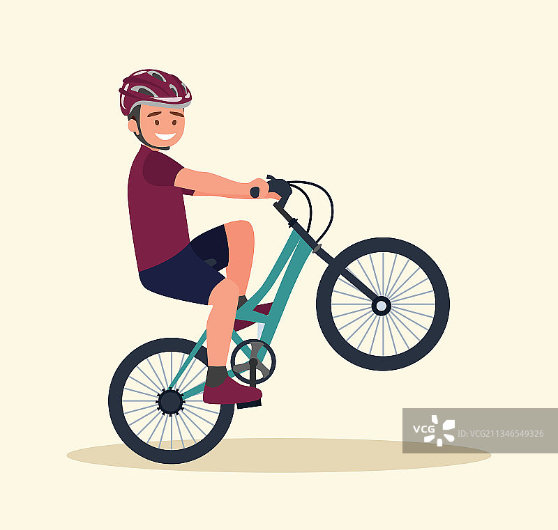 青年男子表演自行车空中技巧图片素材