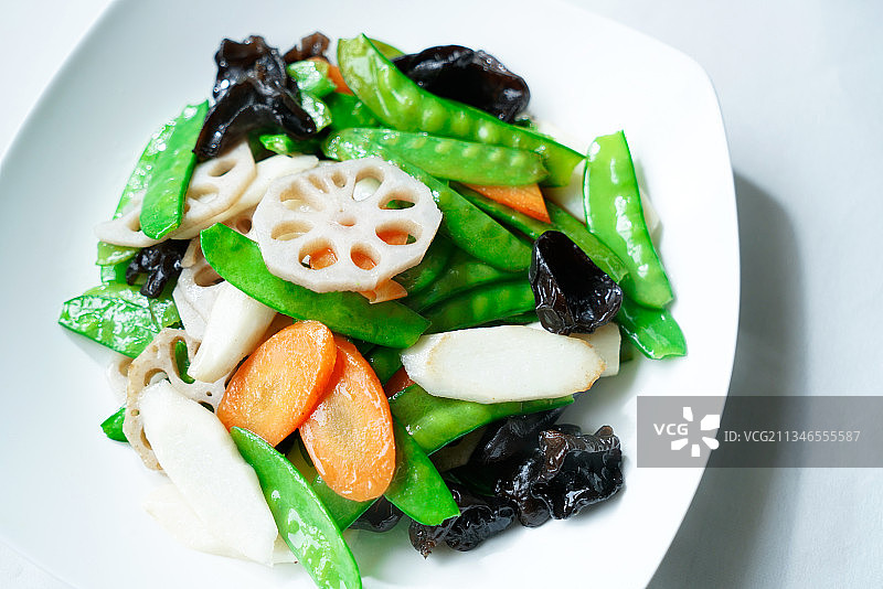 中国广东菜荷塘小炒图片素材