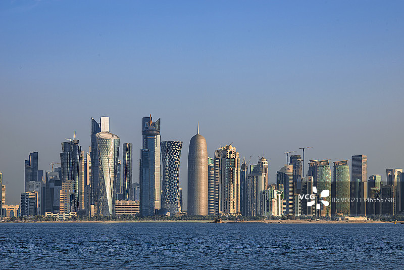 卡塔尔首都多哈城市风光图片素材