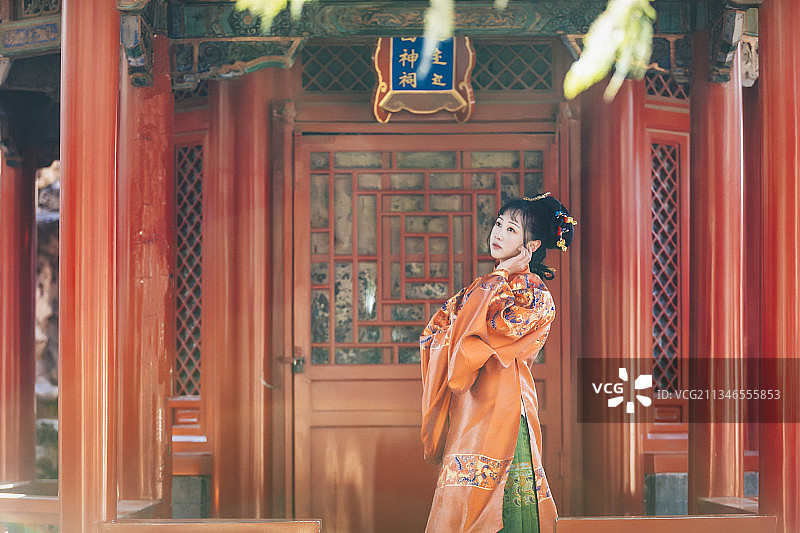 故宫汉服古风人像摄影图片素材