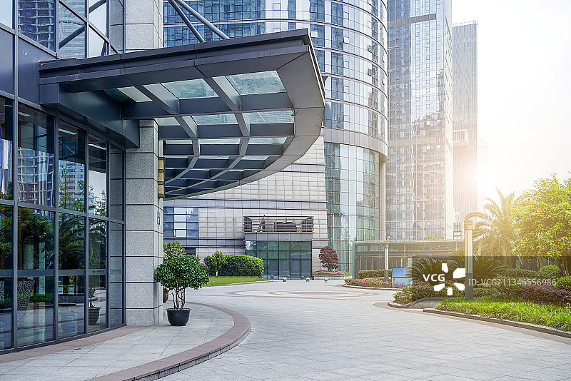 城市办公楼街道街景图片素材