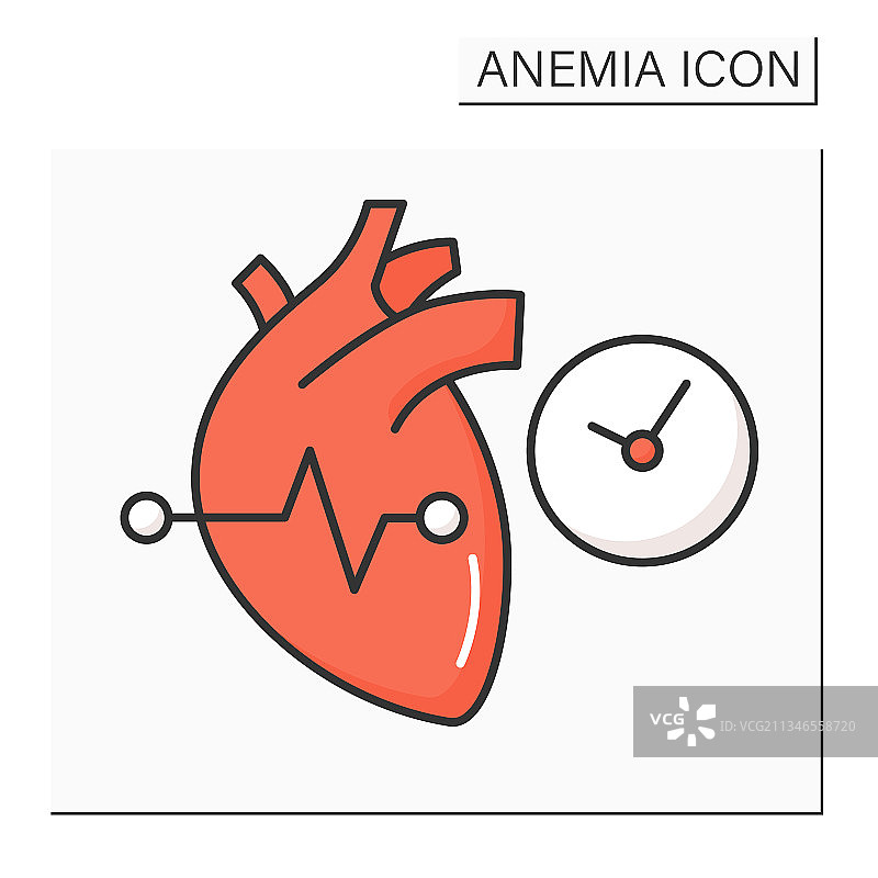 贫血彩色图标图片素材