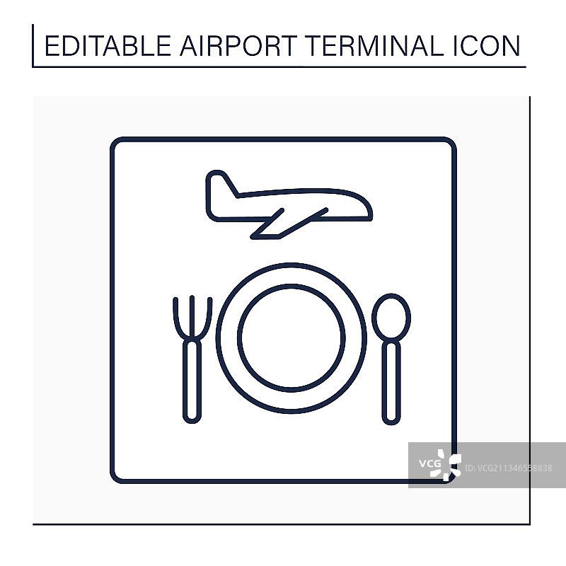 餐厅线性图标图片素材