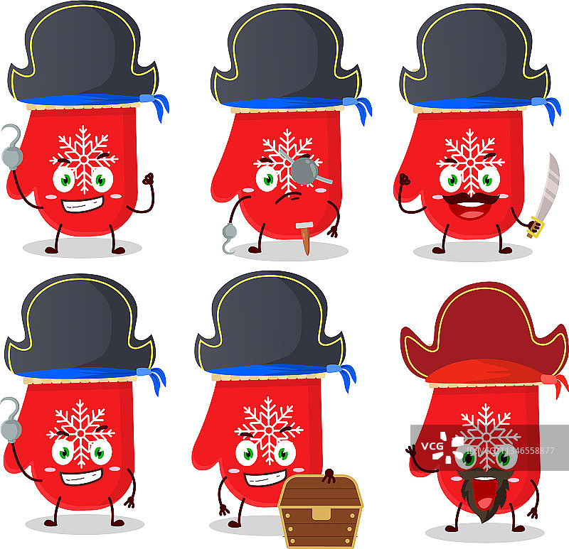 卡通人物红色手套设计图片素材