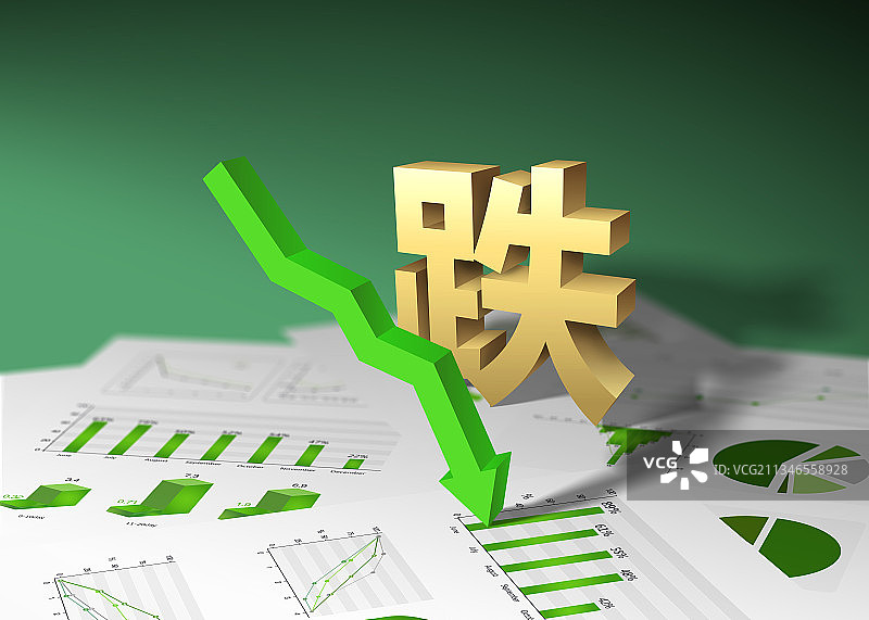 经济下跌图片素材