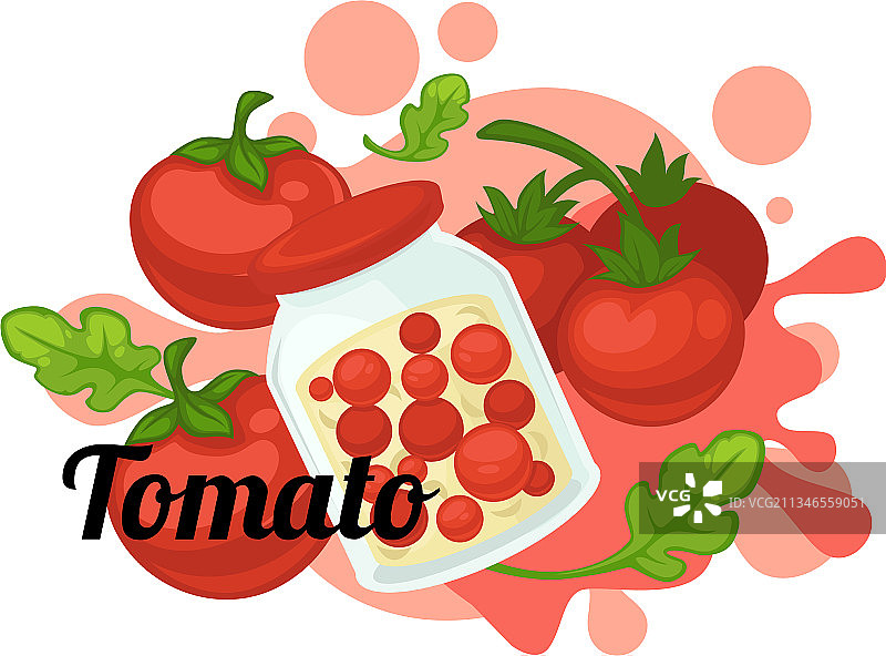 罐装腌制蔬菜西红柿图片素材