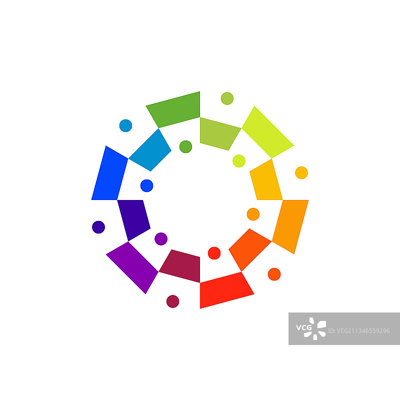 丰富多彩的十二人团队图片素材