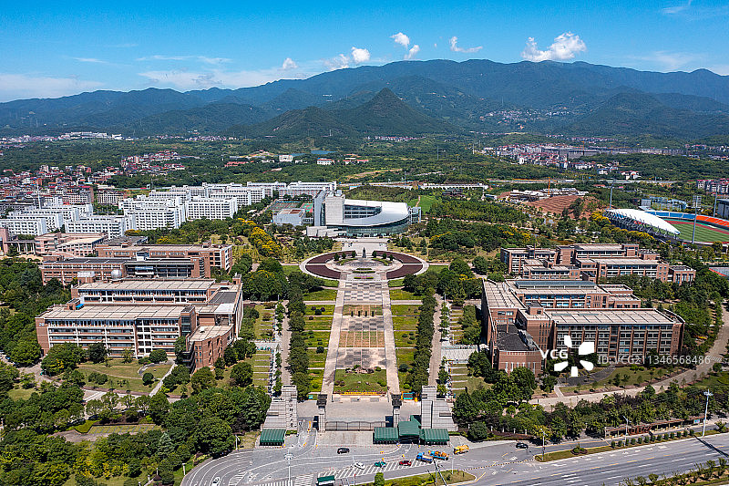 航拍金华浙江师范大学图片素材