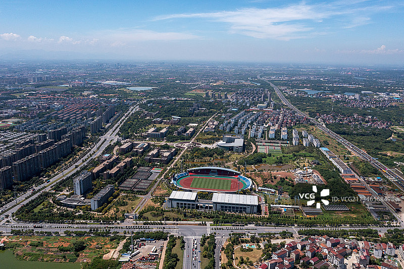 航拍金华浙江师范大学图片素材