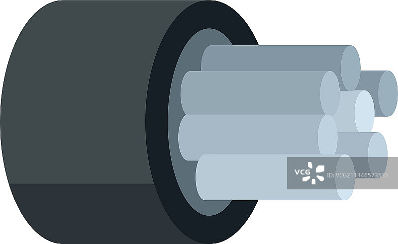 电脑光纤图标扁平设计图片素材