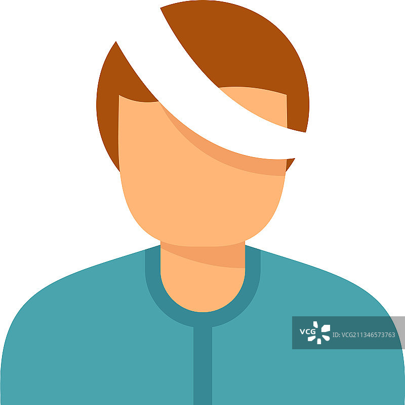 儿童眼睛受伤图标（扁平风格）图片素材