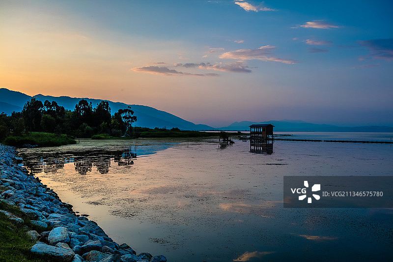 云南大理洱海生态廊道图片素材