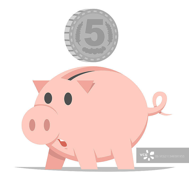 粉色小猪储蓄罐图片素材