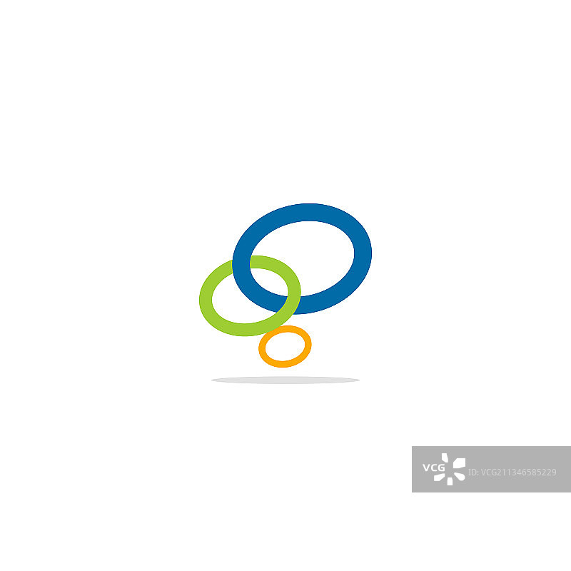 圆形连接彩色logo图片素材