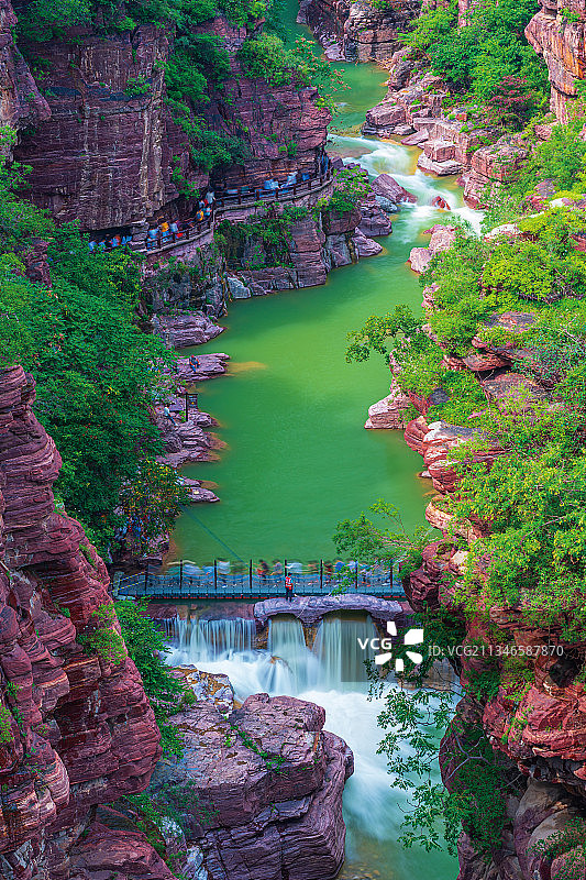 云台山红石峡风光图片素材