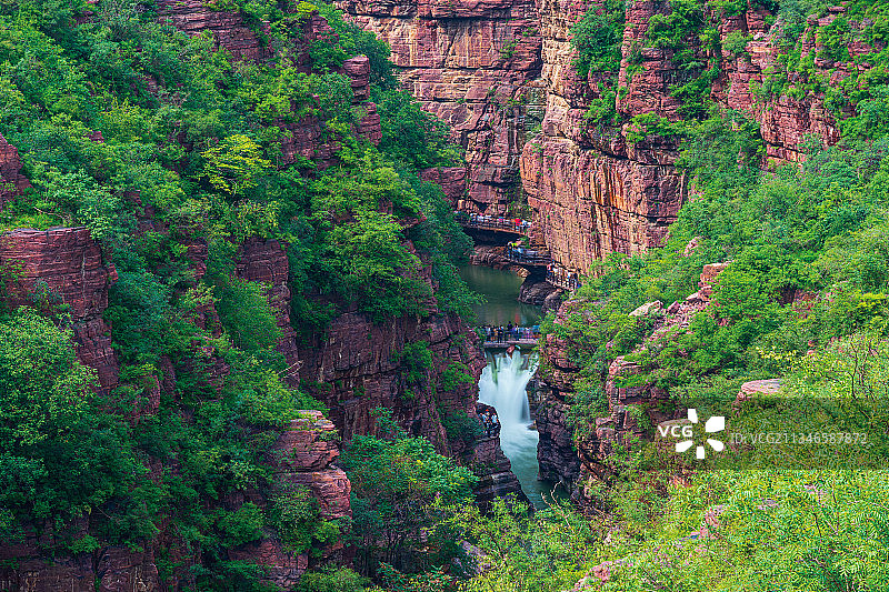 云台山红石峡风光图片素材
