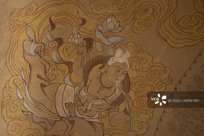 敦煌莫高窟第三窟第3窟千手千眼观音经变人物图（元）图片素材